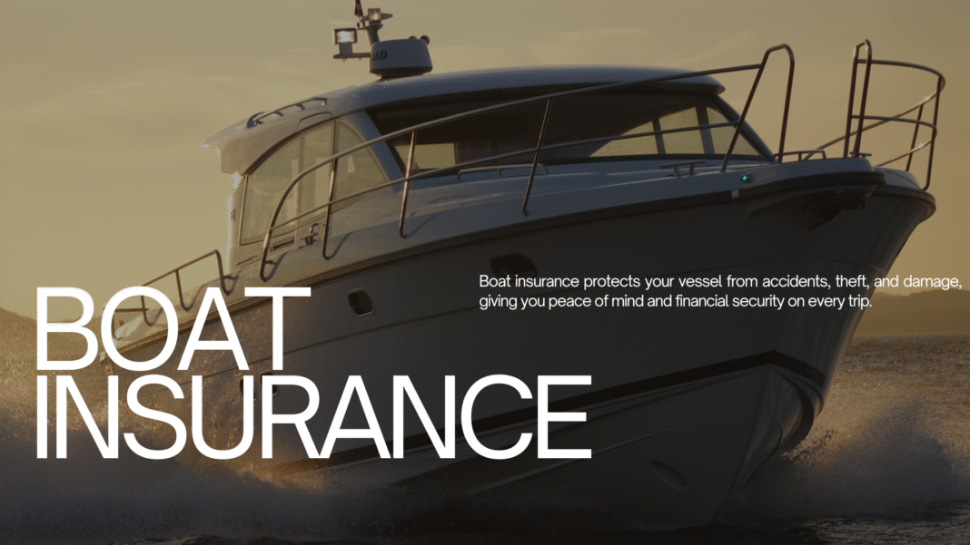 Boat insurance policy protecting yachts and watercraft at sea