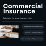Business team reviewing documents and insurance plans for commercial insurance protection.