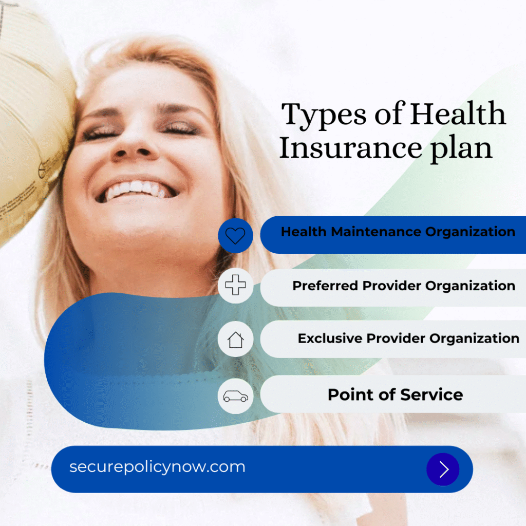 Comparison chart of HMO, PPO, EPO, and POS plans