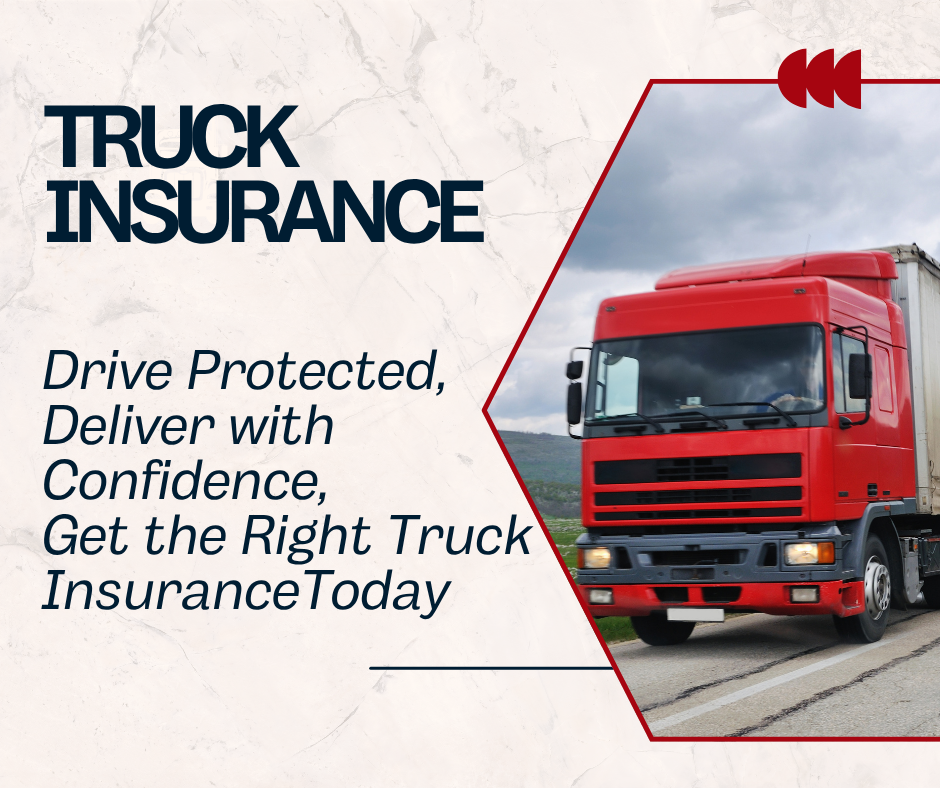A commercial truck driving on a highway, symbolizing truck insurance coverage and protection for businesses.